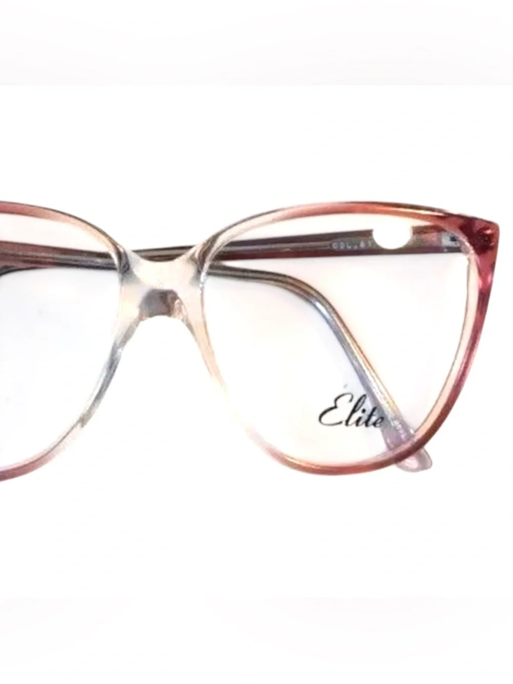 1980’s Vintage Cateye Eyeglasses in Pink/Clear, Oversized,‎ Deadstock/Unworn